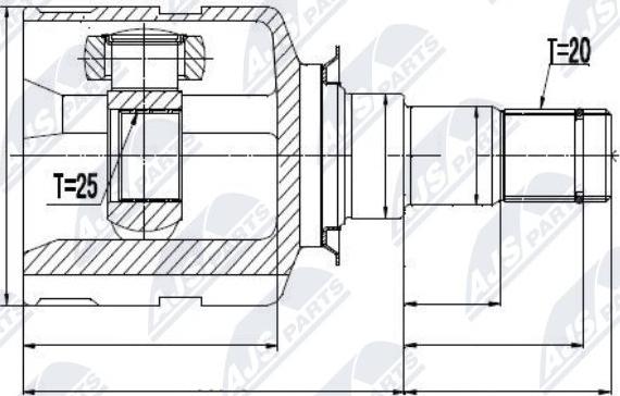 NTY NPW-TY-013 - Kit giunti, Semiasse autozon.pro