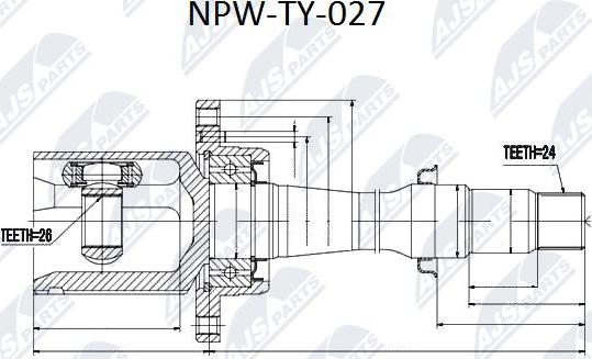 NTY NPW-TY-027 - Kit giunti, Semiasse autozon.pro