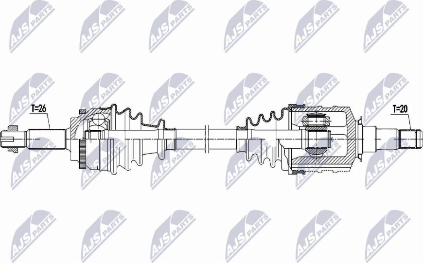 NTY NPW-TY-190 - Albero motore / Semiasse autozon.pro