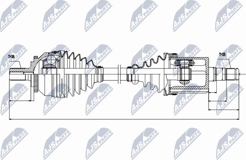 NTY NPW-VV-045 - Albero motore / Semiasse autozon.pro