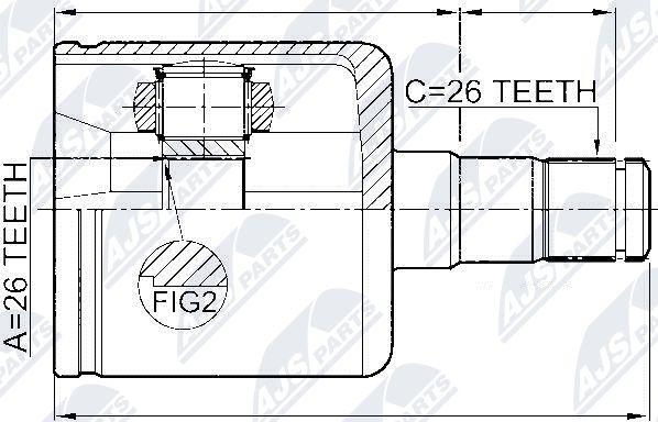 NTY NPW-VV-003 - Kit giunti, Semiasse autozon.pro