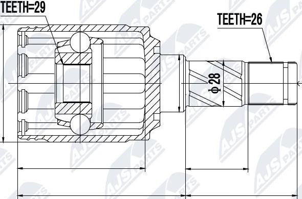 NTY NPW-VV-007 - Kit giunti, Semiasse autozon.pro