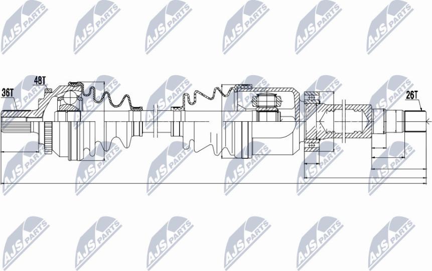 NTY NPW-VV-011 - Albero motore / Semiasse autozon.pro