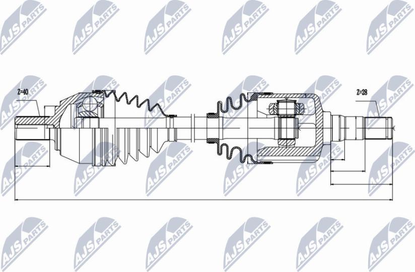 NTY NPW-VV-036 - Albero motore / Semiasse autozon.pro