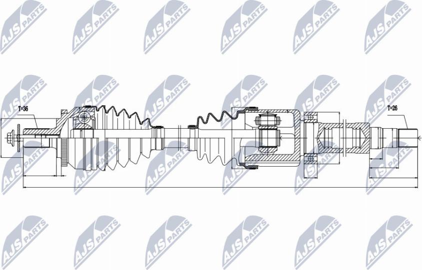 NTY NPW-VV-038 - Albero motore / Semiasse autozon.pro