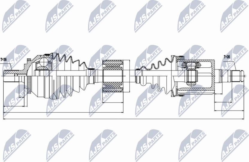 NTY NPW-VV-028 - Albero motore / Semiasse autozon.pro