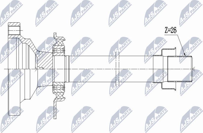 NTY NPW-VW-004R1 - Albero scorrevole, Differenziale autozon.pro