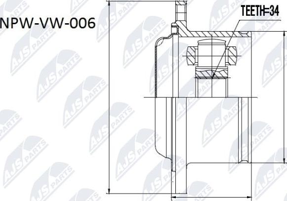 NTY NPW-VW-006 - Kit giunti, Semiasse autozon.pro