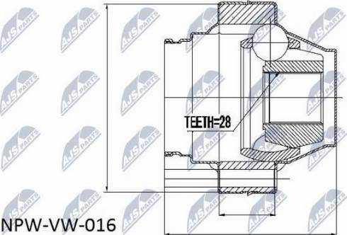 NTY NPW-VW-016 - Kit giunti, Semiasse autozon.pro