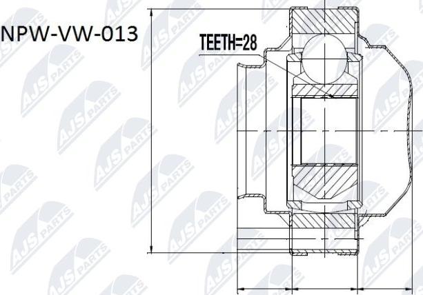 NTY NPW-VW-013 - Kit giunti, Semiasse autozon.pro