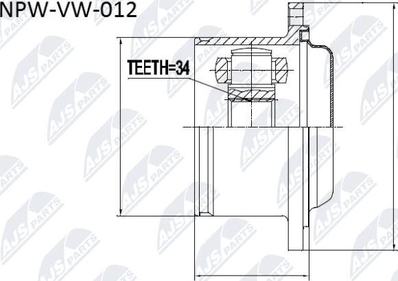 NTY NPW-VW-012 - Kit giunti, Semiasse autozon.pro