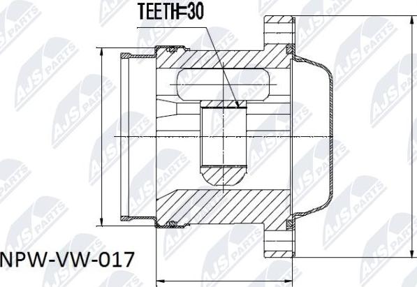 NTY NPW-VW-017 - Kit giunti, Semiasse autozon.pro