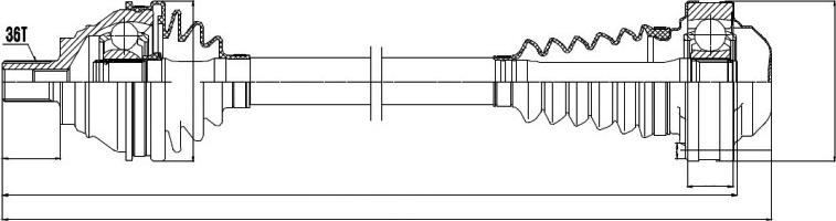 NTY NPW-VW-032 - Albero motore / Semiasse autozon.pro