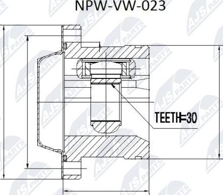 NTY NPW-VW-023 - Kit giunti, Semiasse autozon.pro