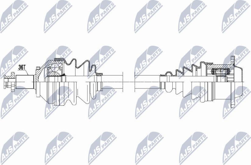 NTY NPW-VW-145 - Albero motore / Semiasse autozon.pro