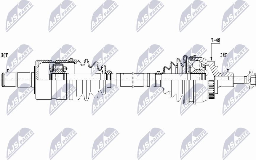 NTY NPW-VW-209 - Albero motore / Semiasse autozon.pro