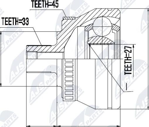 NTY NPZ-AU-043 - Kit giunti, Semiasse autozon.pro