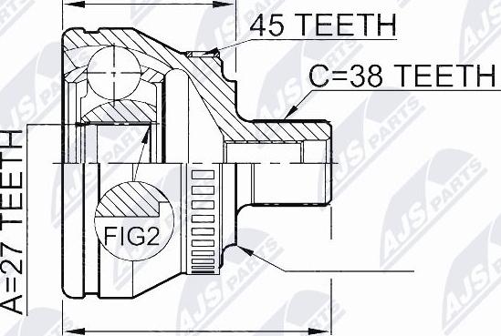 NTY NPZ-AU-047 - Kit giunti, Semiasse autozon.pro