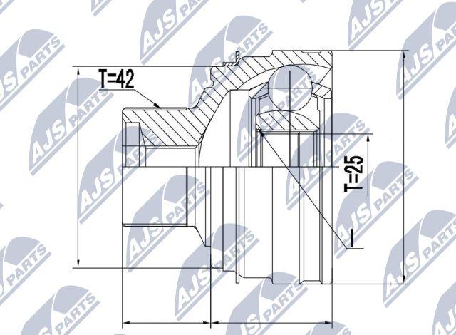 NTY NPZ-AU-055 - Kit giunti, Semiasse autozon.pro