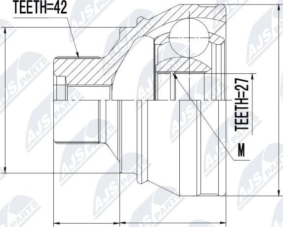 NTY NPZ-AU-052 - Kit giunti, Semiasse autozon.pro