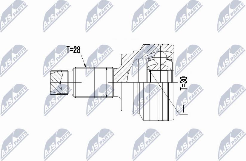 NTY NPZ-BM-013 - Kit giunti, Semiasse autozon.pro