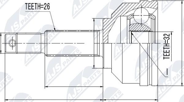 NTY NPZ-CH-005 - Kit giunti, Semiasse autozon.pro