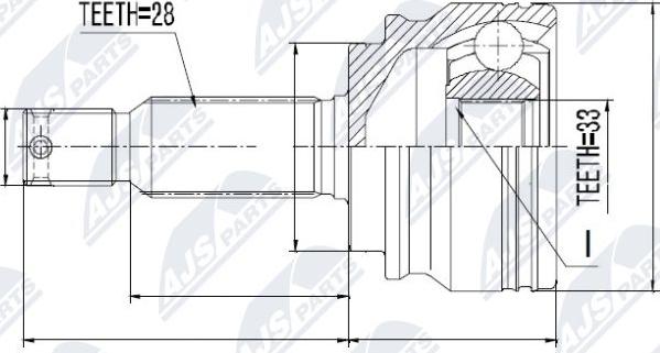 NTY NPZ-CH-010 - Kit giunti, Semiasse autozon.pro