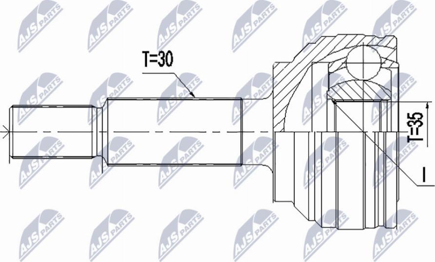 NTY NPZ-CH-034 - Kit giunti, Semiasse autozon.pro