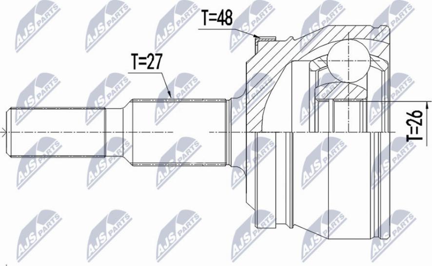 NTY NPZ-CH-032 - Kit giunti, Semiasse autozon.pro