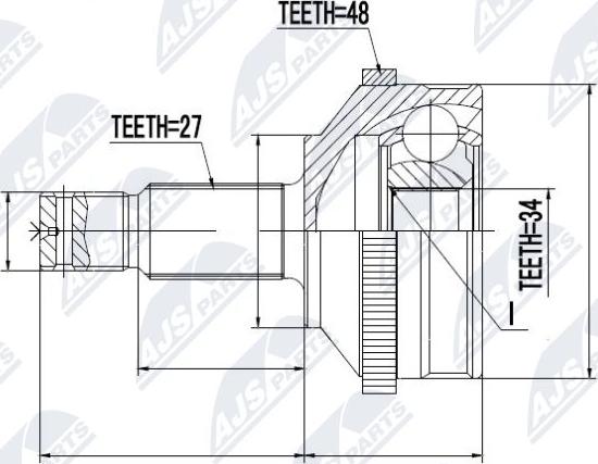 NTY NPZ-CT-003 - Kit giunti, Semiasse autozon.pro