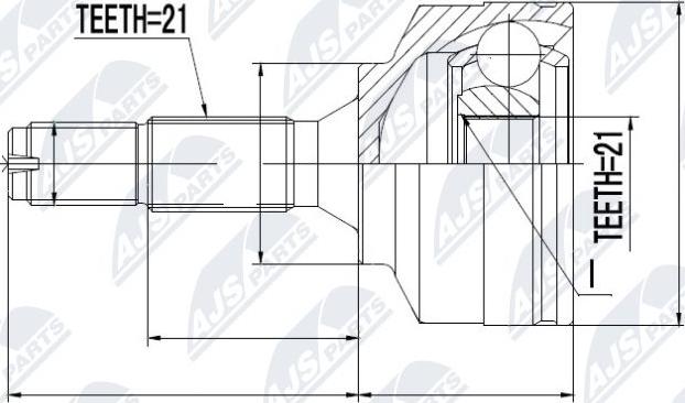 NTY NPZ-CT-015 - Kit giunti, Semiasse autozon.pro