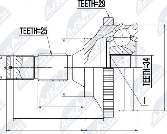 NTY NPZ-CT-010 - Kit giunti, Semiasse autozon.pro