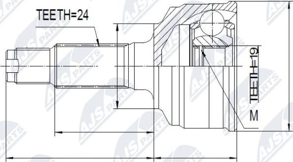 NTY NPZ-DA-012 - Kit giunti, Semiasse autozon.pro