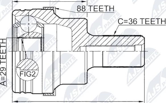 NTY NPZ-FR-046 - Kit giunti, Semiasse autozon.pro