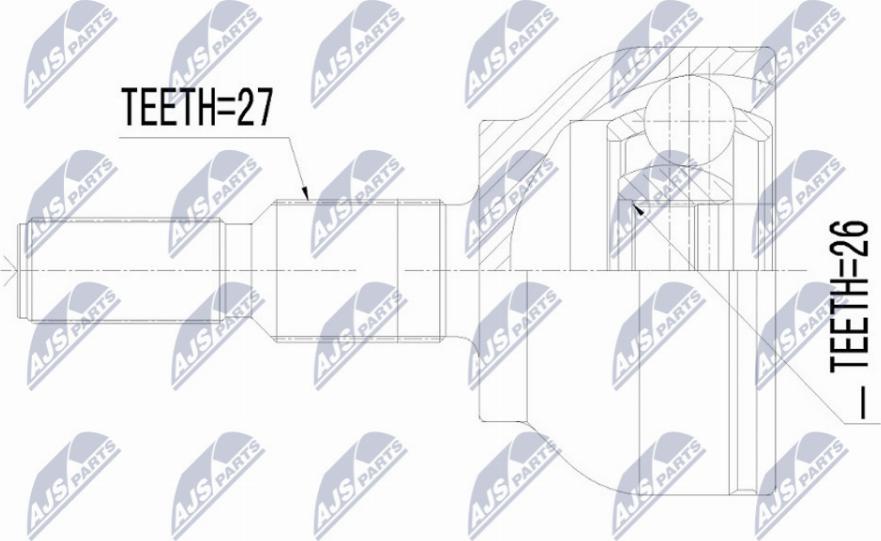 NTY NPZ-FR-054 - Kit giunti, Semiasse autozon.pro