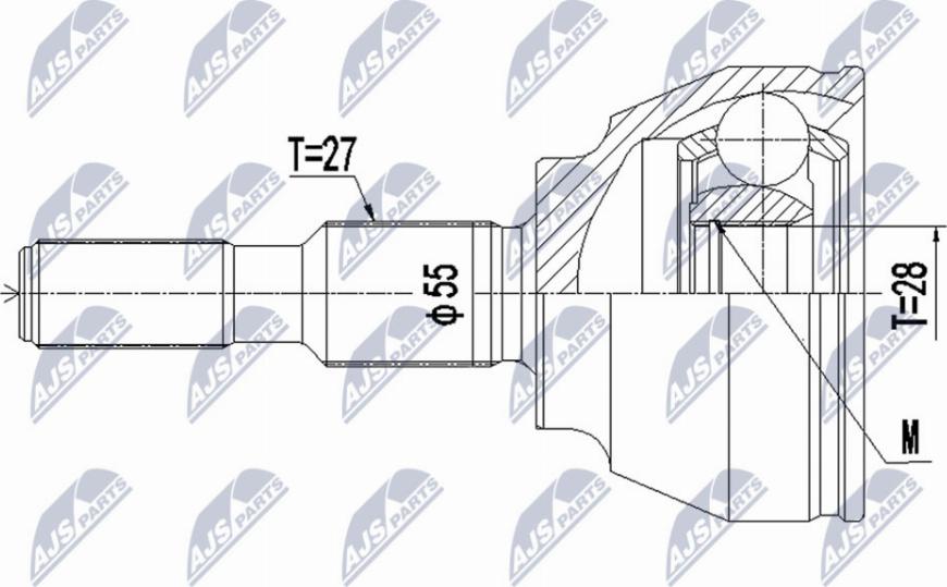 NTY NPZ-FR-056 - Kit giunti, Semiasse autozon.pro