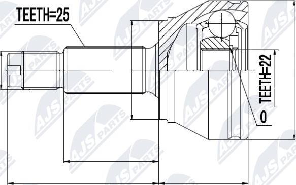 NTY NPZ-FR-006 - Kit giunti, Semiasse autozon.pro