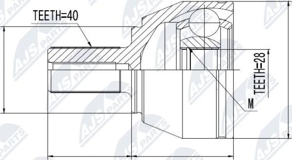 NTY NPZ-FR-039 - Kit giunti, Semiasse autozon.pro