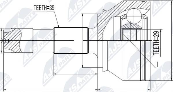 NTY NPZ-FT-055 - Kit giunti, Semiasse autozon.pro