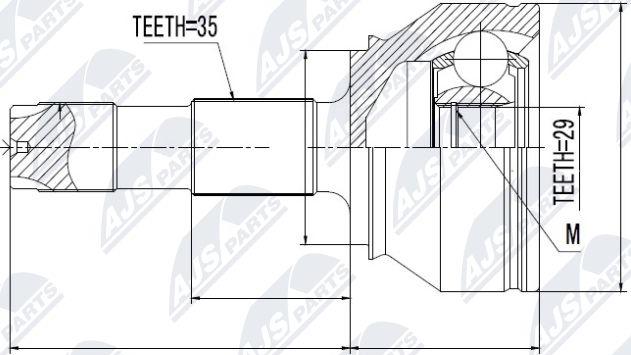 NTY NPZ-FT-038 - Kit giunti, Semiasse autozon.pro