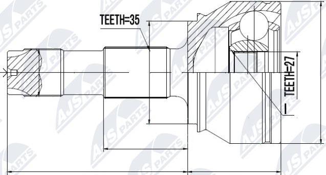 NTY NPZ-FT-037 - Kit giunti, Semiasse autozon.pro