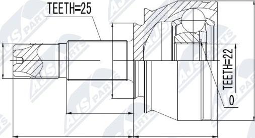 NTY NPZ-FT-024 - Kit giunti, Semiasse autozon.pro