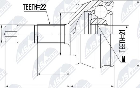 NTY NPZ-FT-023 - Kit giunti, Semiasse autozon.pro