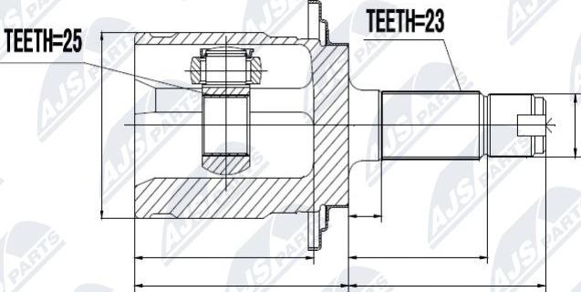 NTY NPZ-HD-046 - Kit giunti, Semiasse autozon.pro