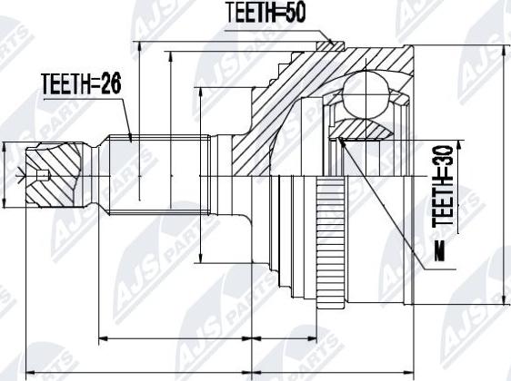 NTY NPZ-HD-042 - Kit giunti, Semiasse autozon.pro