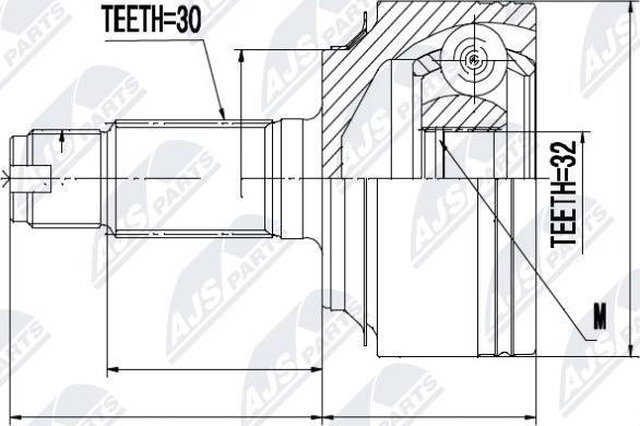 NTY NPZ-HD-058 - Kit giunti, Semiasse autozon.pro