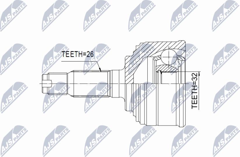 NTY NPZ-HD-016 - Kit giunti, Semiasse autozon.pro