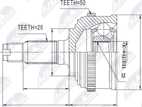 NTY NPZ-HD-022 - Kit giunti, Semiasse autozon.pro