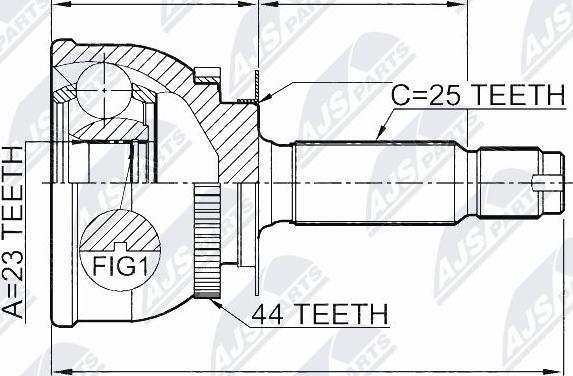 NTY NPZ-HY-549 - Kit giunti, Semiasse autozon.pro