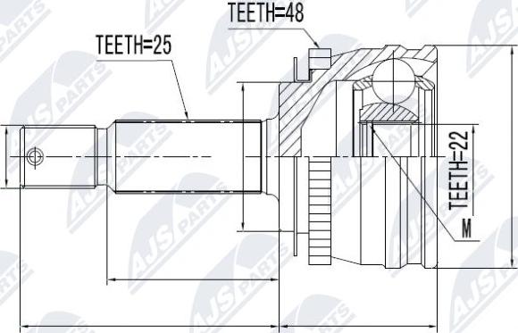 NTY NPZ-HY-544 - Kit giunti, Semiasse autozon.pro